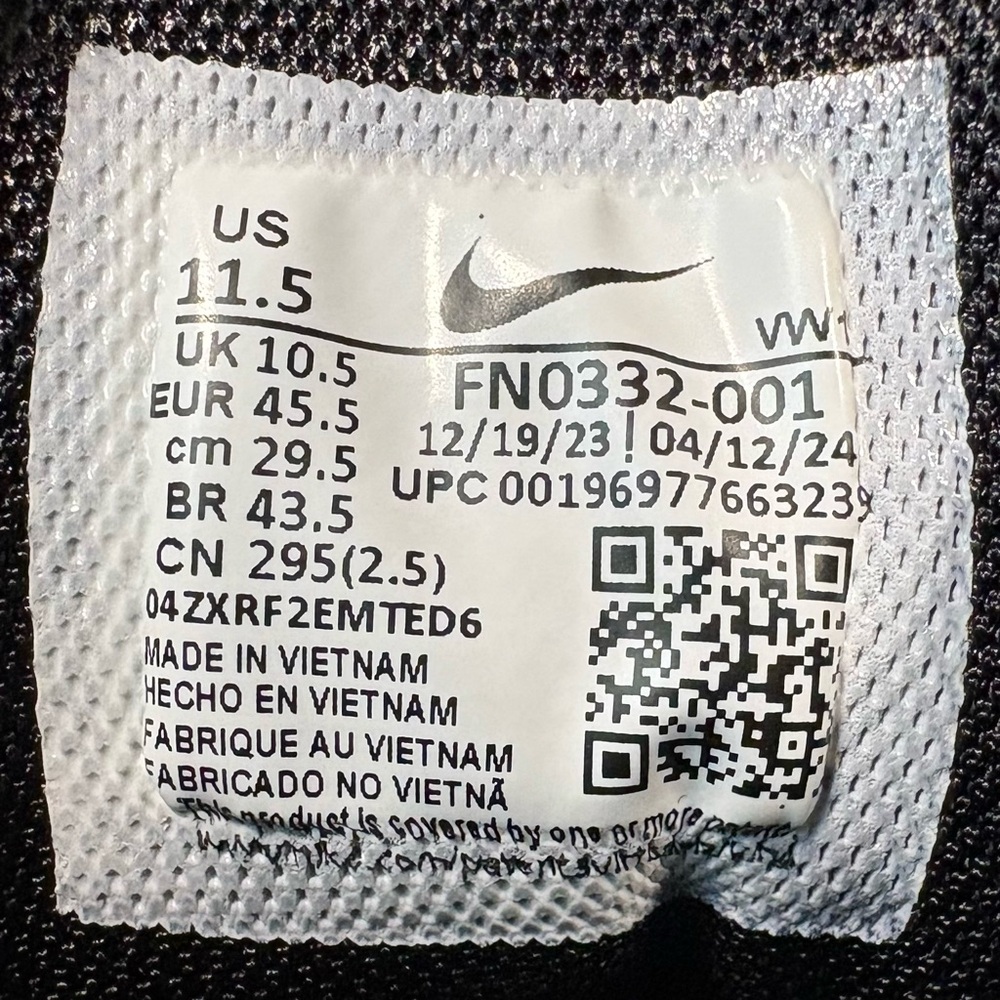 Nike Free Golf NN Golf Shoes‎ Black Iron Grey White FN0332-001 Men's Size 11.5 - Picture 9 of 9